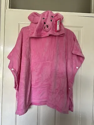 Girls / Boys Marks & Spencer Percy Pig Hooded Blanket Age 6-9 Years New. • £11