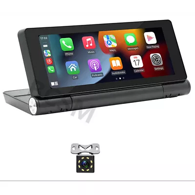 Wireless CarPlay Android 6.86in Car Radio Monitor Touch Screen Free 8LED Camera • $75.50