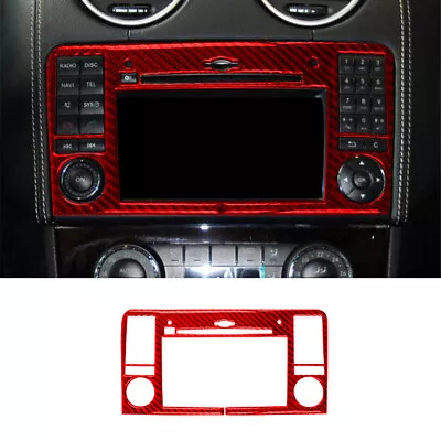 Red Carbon Fiber Interior GPS Navigation Cover For Benz M-Class W164 ML350 07-11 • $17.77