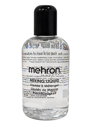 Mixing Liquid - 4.5oz. Mehron FX Adult Makeup Liquid Clear Face Body Unique • $24.85