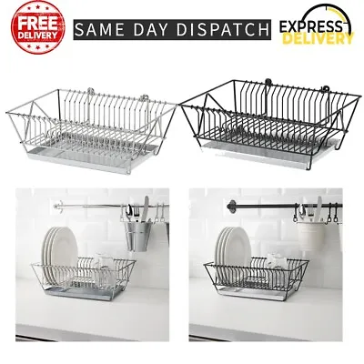 Ikea Dish Drainer Rack Kitchen Plate Bowl Cutlery Sink Tool Holder Dry Stand   • £8.49