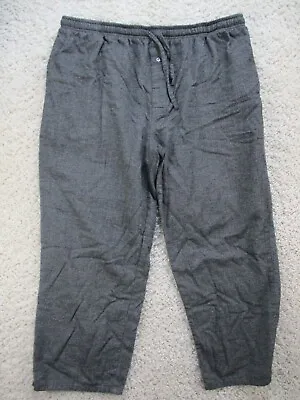 $19.99 • Buy Stafford Men's Pajama Pants 2XL XXL Gray Cotton Drawstring Sleepwear 
