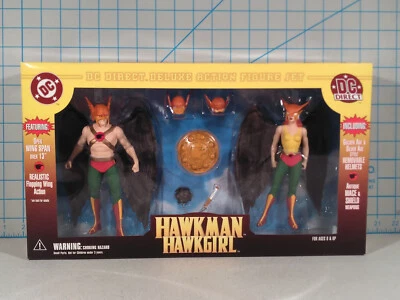 $60 • Buy Hawkman & Hawkgirl Deluxe Action Figure Set, DC Direct 2000