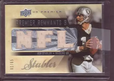 Ken Stabler Game Used Player Worn Triple Oakland Raiders 01/65 #1 2008 UD Snake • $99.99