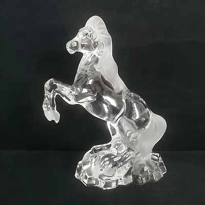 Lenox Glass Horse 1994 Vintage Crystal Mare Stallion Pony Figurine 7 1/2  X 5   • $49.95