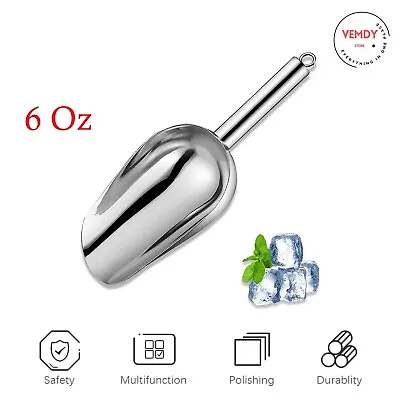 Ice Scoop Stainless Steel Food Scoop Metal Heavy Duty Ice Scooper For Kitchen • $8.95