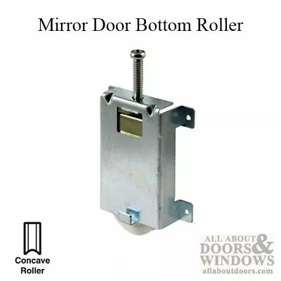 Mirror Closet Door Roller 1-1/2 Nylon Concave Wheel - Bottom • $25.85