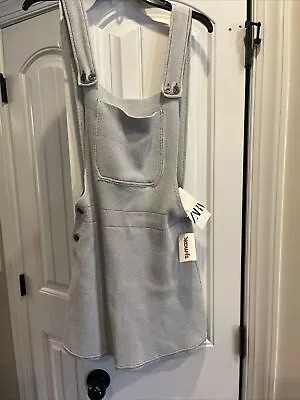 Zara Sweater Knit Overalls Jumper Dress Women’s Size Small Baby Blue NWT NEW • $10