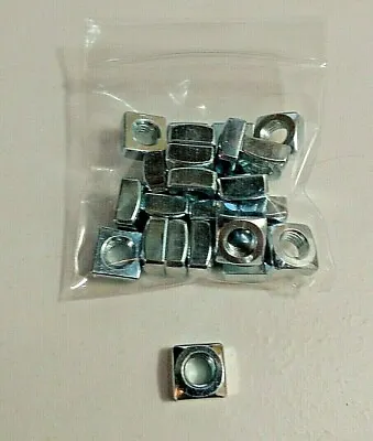 5/16  - 18 Square Nuts - Zinc Coated Steel - Qty: 25 - Lot# 1023 • $9