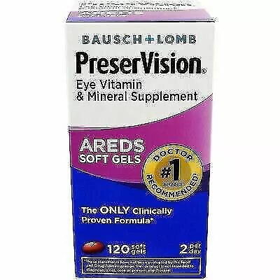 Preservision Areds Eye Vitamin And Mineral Supplement - 120 Softgels Exp 06/2024 • $11.45