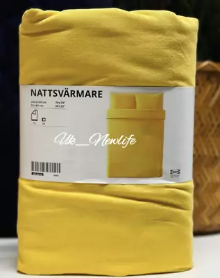 IKEA NATTSVÄRMARE NATTSVARMARE Double Duvet Cover & 2 Pillowcases 200 X 200cm BN • £31.99