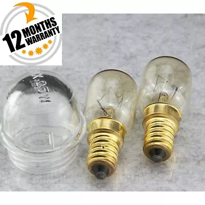 UNIVERSAL OVEN LAMP COVER & 2x 25W LIGHT GLOBE SUITS BLANCO WESTINGHOUSE MIELE • $22.49