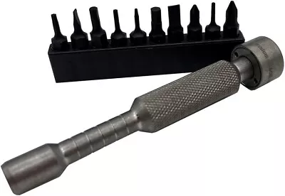 Maratac Screwdriver Kit Flexible Bit Holder Gray Titanium One Piece Construction • $37.29