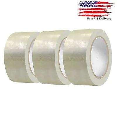 3 ROLLS Carton Sealing Packaging Packing Clear Tape 2 Mil 2 X 55 Yard 165 Ft • $8.95