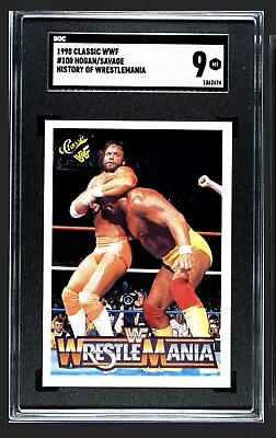Hulk Hogan Macho Man Randy Savage 1990 Classic WWF WWE WrestleMania #100 SGC 9 • $19.99
