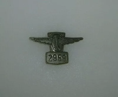 $80 • Buy 1965 Silver Indianapolis Motor Speedway Indy 500 Pit Badge #2959 With Patina