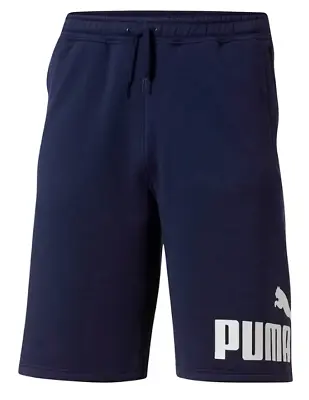 $42.64 • Buy PUMA Shorts Mens Cotton Fleece Cat Logo 10 Inch Gym Peacoat Blue Medium To 2XL