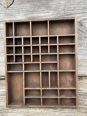 Vintage Wooden Knick Knack Hanging Cabinet Shelf • $28