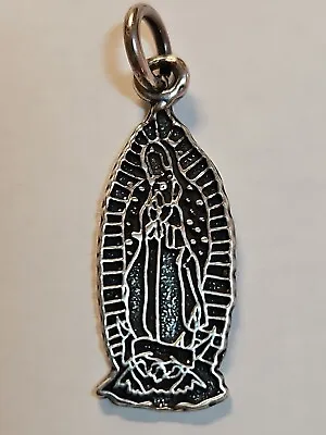 Sterling Silver 925 Mother Mary Pendant VERY UNUSUAL MOSAIC DESIGN! 4g VINTAGE! • $14.99