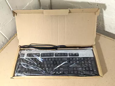 NEW Genuine HP 9109 WIN(DOM) PS/2 Wired Keyboard 434820-001 (Black & Silver) • $17.99