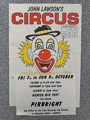 Vintage John Lawson's Circus Poster 1994 - Pirbright • £25