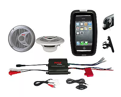 Pyle Bike Bicycle Outdoor Use 6.5  White Speakers Black IPod Input Amplifier • $107.49