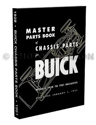 Buick Mechanical Parts Book 42 1946 1947 1948 1949 1950 1951 Chassis Catalog • $49