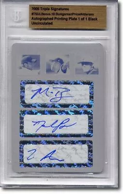 MADISON BUMGARNER * DAVID PRICE * Tim Alderson Autograph Rookie Auto Plate 1/1 • $159.99