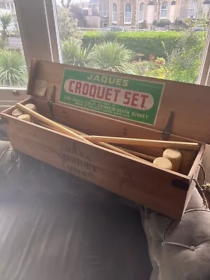 Complete Vintage Original Jaques Of London Croquet Set Extremely Good Condition • £265