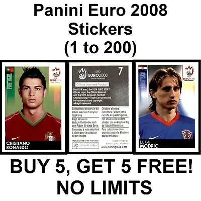 Panini Euro 2008 (1 To 200) **Please Select Stickers** • £1