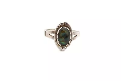 Vintage Sterling Silver 925 Abalone Ring Size 6 • $33.99