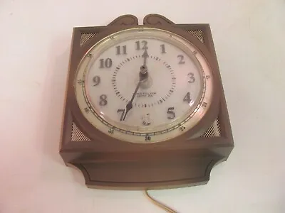 Vintage Westclox Model S13-AG Quincy Electric Lighted Dial Wall Clock RARE AS IS • $39.99