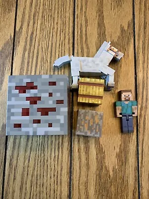 Minecraft Light Up Block Figures Accessories Lot 5 Pieces Used Toys 2012 • $9