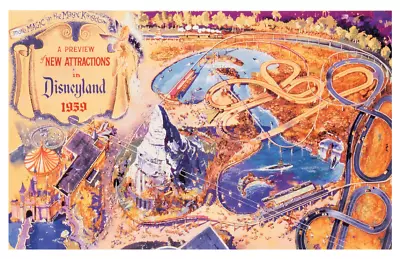 Disneyland New Attractions 1959 Retro Matterhorn Skyway Disney Vintage Poster • $19.49