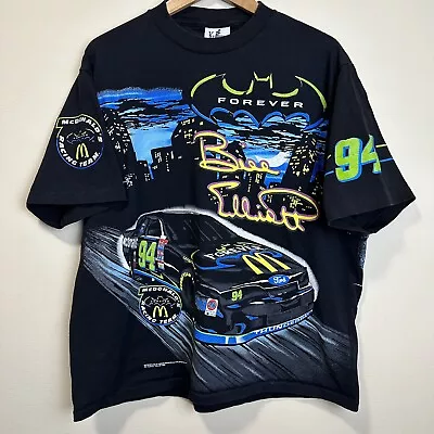 Vintage Bill Elliott Batman Forever All Over Print Shirt XL Nascar Racing 1995 • $349.99
