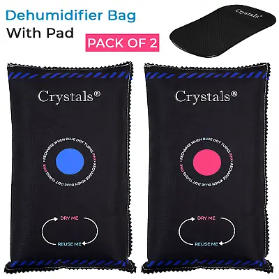 2x1kg Car Home Dehumidifier Large Dry Bag Moisture Killer Absorber Pad Reusable • £9.85