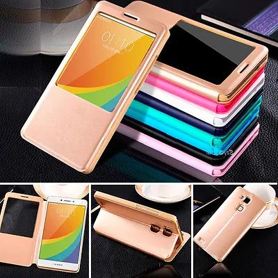 New Smart S-VIEW Flip Case Cover For Oppo R7 R7s & R7 Plus R9 F1S • $7.99