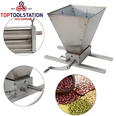 Manual Grain Mill Wheat Grinder Oat Feed Grinding Machine Stainless & 2 Rollers • $76