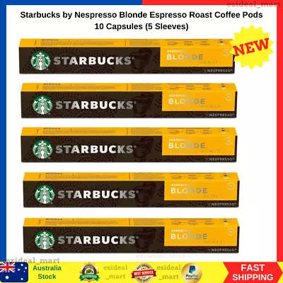 Starbucks By Nespresso Blonde Espresso Roast Coffee Pods 50 Capsules (5 Sleeves) • $45.99