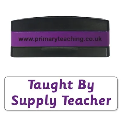 £9.96 • Buy Taught By Supply Teacher Pre Inked School Stackable Marking Feedback Stamper