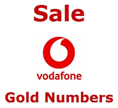 Vodafone Number Sim Card Gold Mobile Vip Easy Business Phone Golden Memorable • £9.95