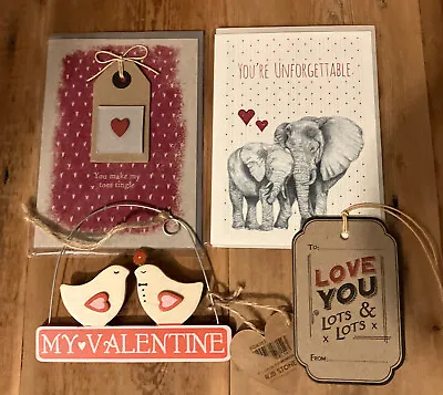 East Of India Valentine Cards Love Sign & Tags..GiftLove Friend..Brand New!! • £6