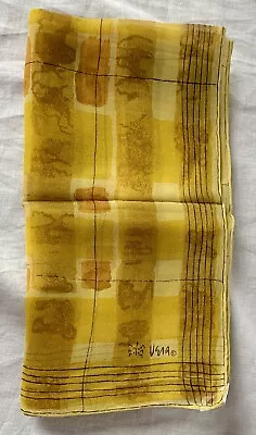 VINTAGE VERA NEUMANN SILK SCARF  Abstract Chiffon Japan 15 X44  VTS38 • $49.99