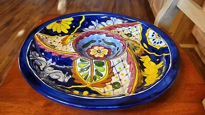 Handcrafted Mexican Talavera Serving Dish & Dip Bowl • $39.99