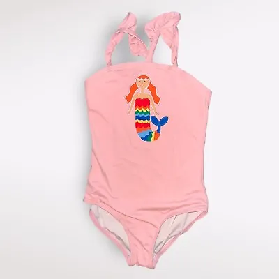 Girls Pink HANNA ANDERSSON Mermaid One Piece Swimsuit Size 140 Cm (10) • $12.31