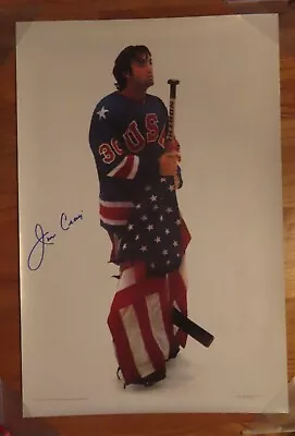 Goalie JIM CRAIG Signed 1980 GOLD MEDAL Winning US OLYMPIC Miracle On Ice Poster • $140