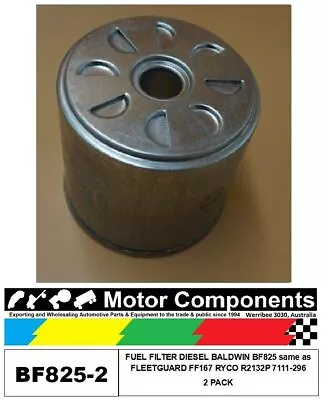 FUEL FILTER WIX 33166RE  Same As BF825 FF167 RYCO R2132P 7111-296 • $26.99