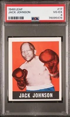 1948 Leaf Boxing - No17 Jack Johnson  - Graded PSA4 Very Good / Excellent • £49.99