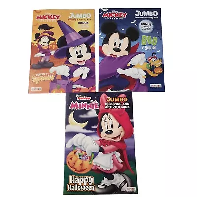 Halloween Coloring Activity Books Minnie Mouse Mickey Mouse Jumbo Lot Of 3 • $19.99