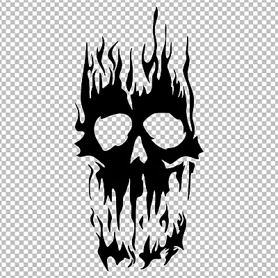 Flaming Skull Decal Car Motorcycle Wall Window Ghost Jdm Sticker Vinyl Diecut • $2.99